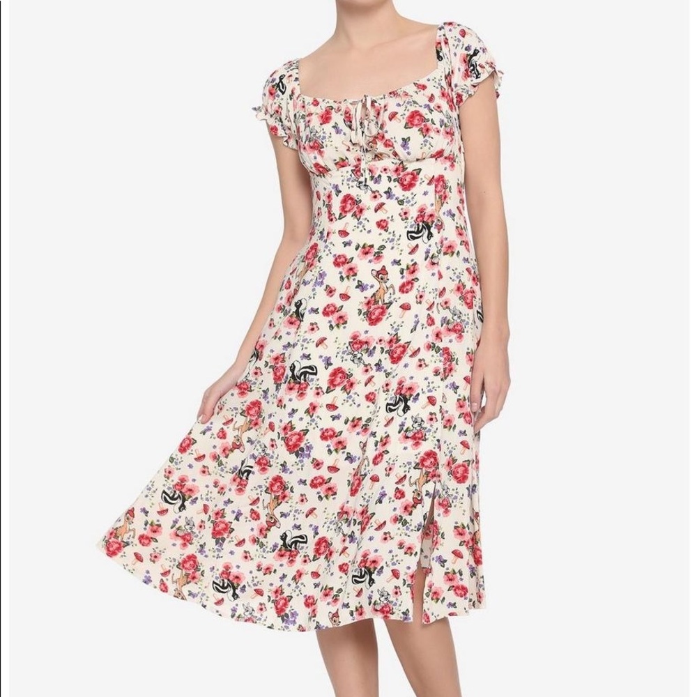 Disney Bambi Floral Puff Sleeve Dress